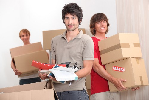 Careful loading of household items during a house move