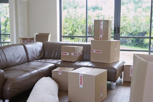 Packed household items and furniture for a Crayford house move