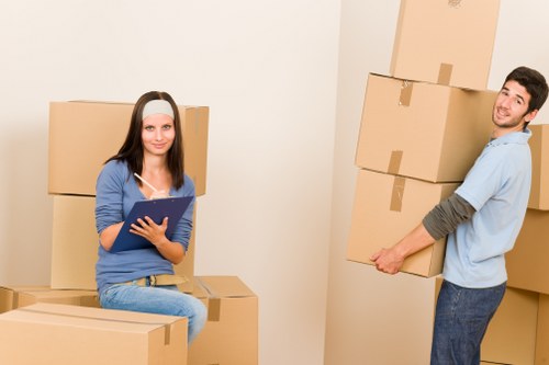 Packing and loading support for a removals van in Crayford